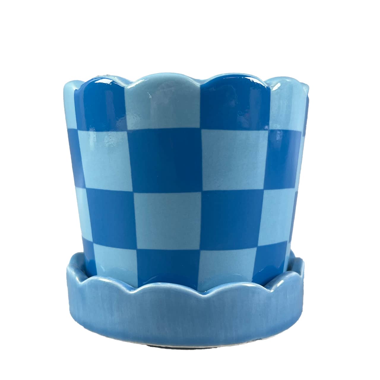 Mini Checkered Ceramic Pot by Ashland®